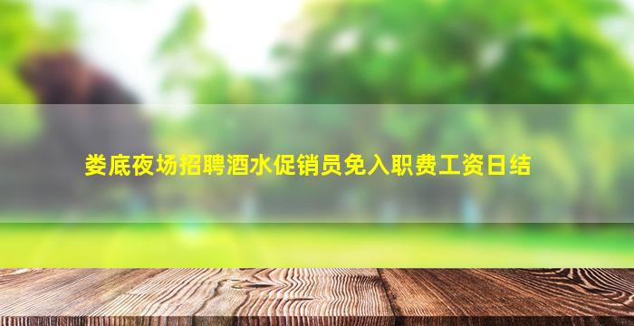 娄底夜场招聘酒水促销员免入职费工资日结